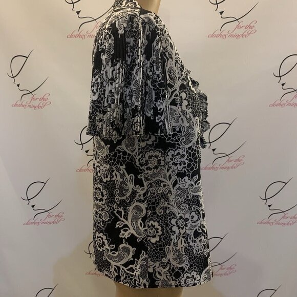 Karl Lagerfeld. Size XS. Knife Pleated Short Flounce Sleeves. Button Up. B84. - Picture 5 of 7